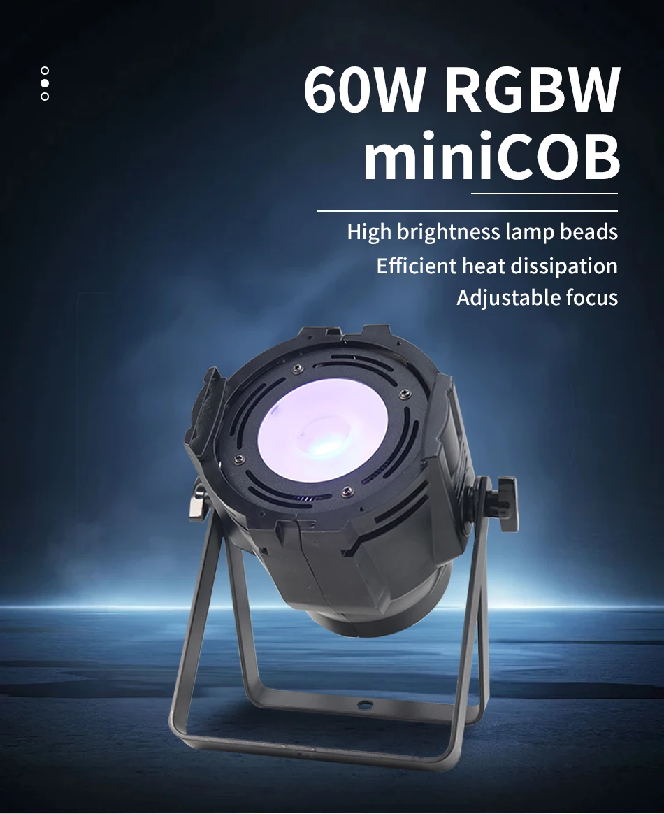 60w MINI Aluminium LED Par COB RGBW Lichter DMX512 Bühne Lichter DJ Bühne Leistung Hause Täglichen Disco Party bar Club – Detail 1