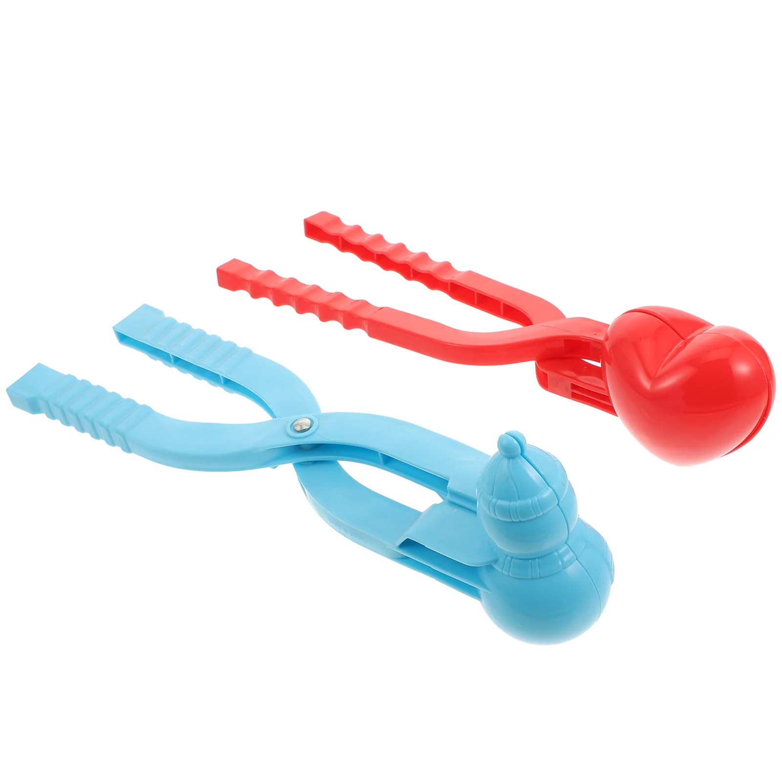 2 pçs clipes forma de coração ao ar livre inverno luta brinquedo plástico fazendo ferramenta para crianças clipes de jogo de campo de neve