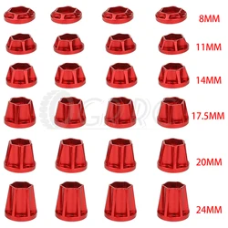 Adaptador extendido de buje de rueda hexagonal de 4 piezas y 12mm para coche teledirigido 1/10, llantas de 1,9 pulgadas, 8-24mm de altura, actualización de aluminio