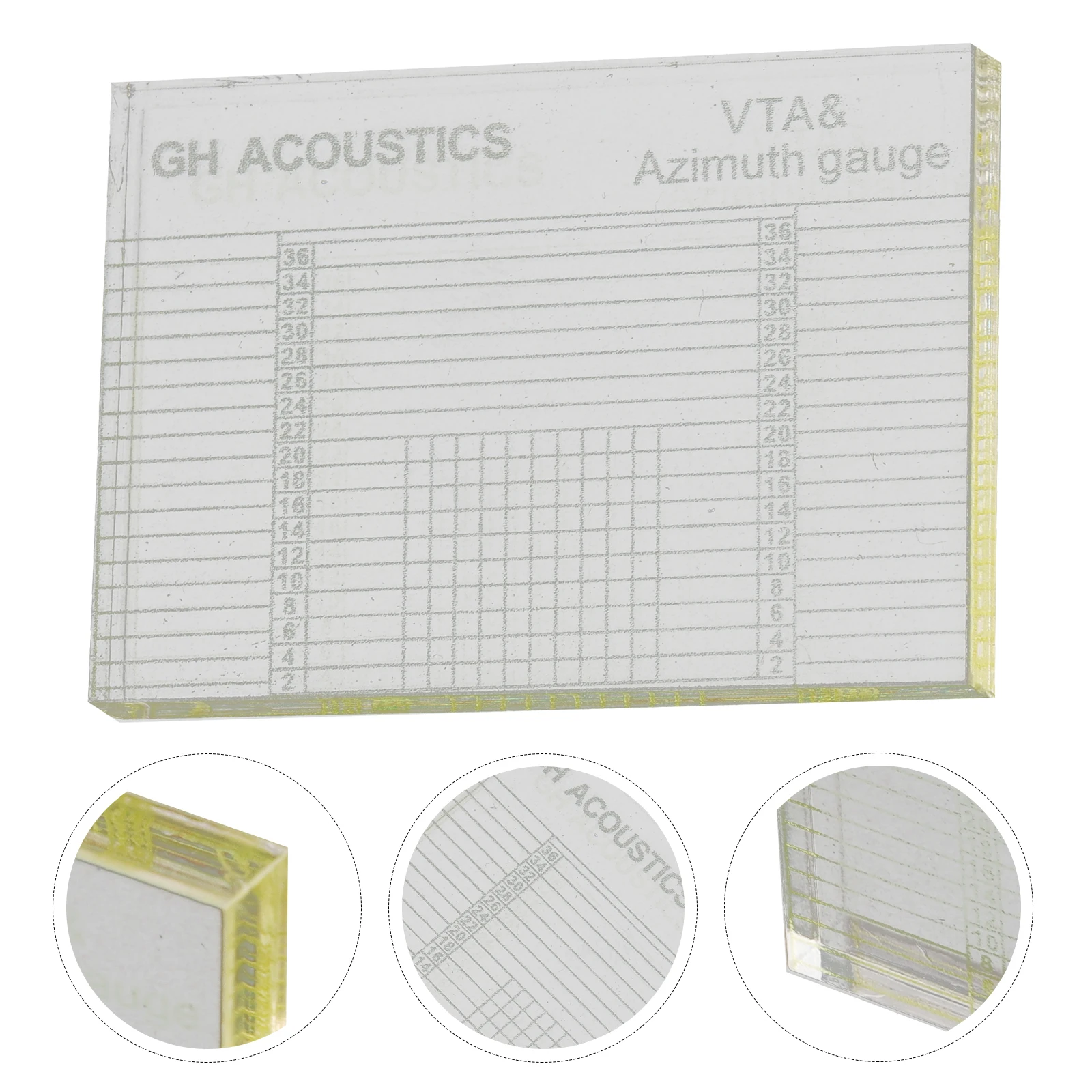 

Acrylic Azimuth Ruler Vinyl Record Player Alignment Tool High Definition Calibration Gauge Turntable Tonearm Elevation