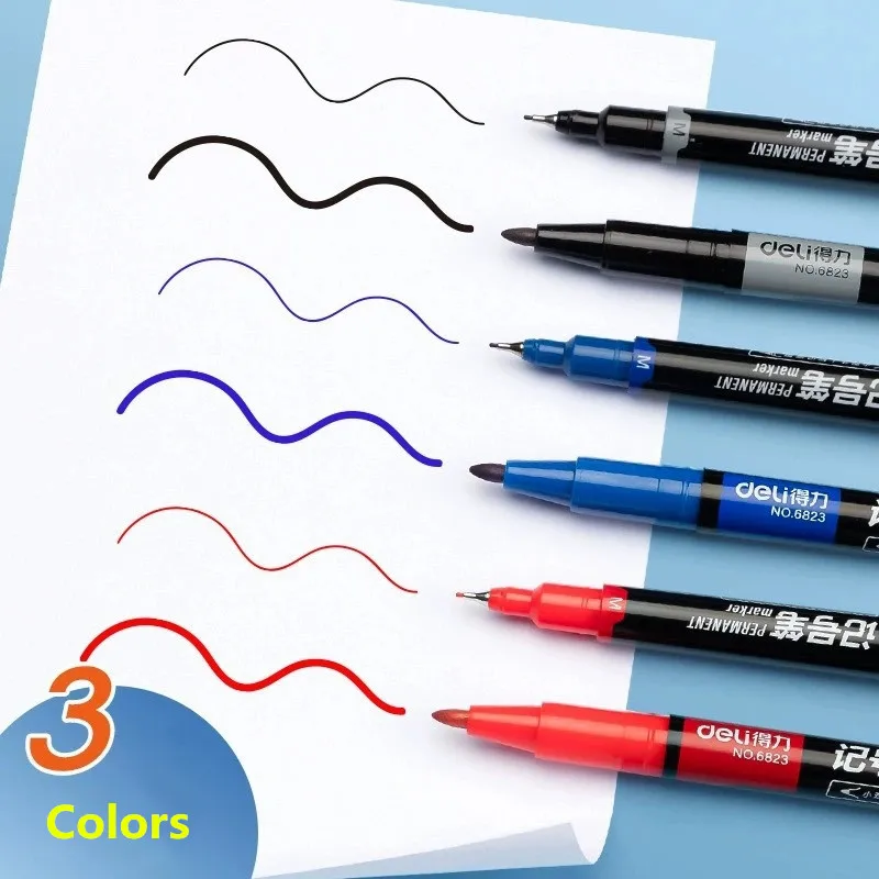 ديلي المزدوج بنك الاستثمار القومي أسود أحمر غرامة هوك خط القلم الرسم الهزلي الفن الكتابة على الجدران توقيع علامة مدرسة مكتب التموين القرطاسية هدية