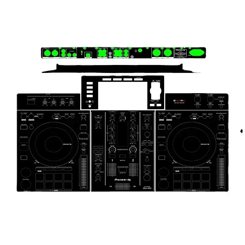 ملصق وحدة تحكم DJ الرقمية الكل في واحد من فيلم XDJ-RX2، مغلق بالكامل، اختيار متعدد الألوان للجلد