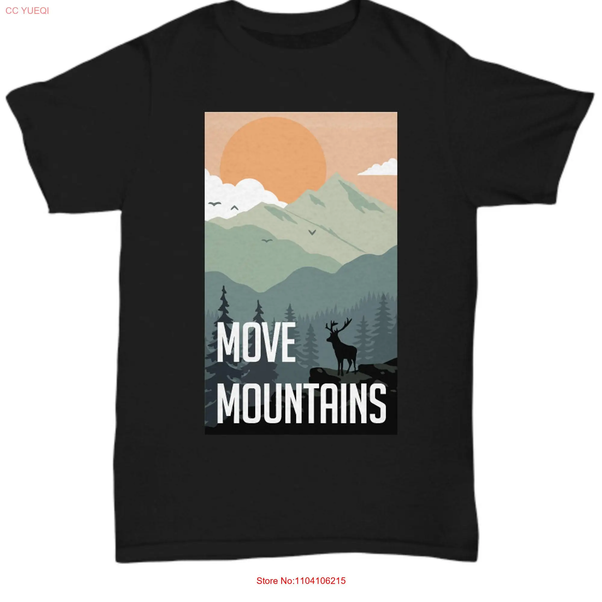 Move Mountains T Shirt Mustard Seed Faith Mighty Action Determination  long or short sleeves