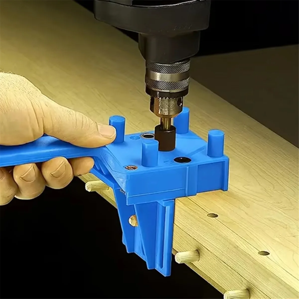 N18R 41 Uds 6/8/10mm broca carpintería pasador plantilla perforación agujeros sierra guía de taladro localizador de agujeros azul