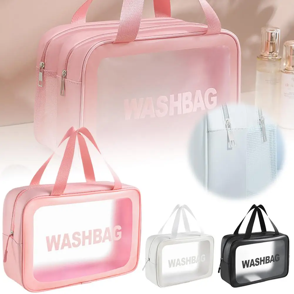 

PU Women's Travel Storage Bag Cosmetic Bag Cosmetic Transparent Bag Waterproof Cosmetic Bag Storage Washing Bag K5X2