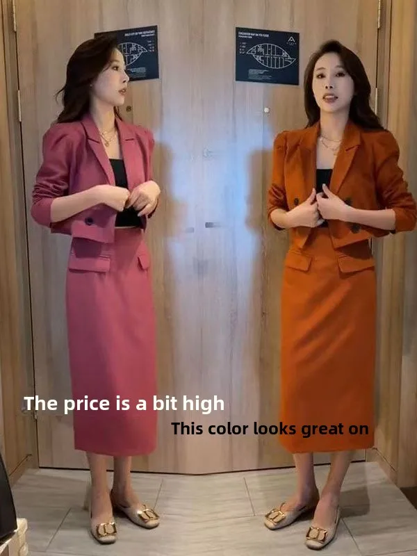 

Костюм-двойка с высокой талией, приталенный, двубортный, в деловом стиле, осенняя коллекция, с длинными рукавами, профессиональный женский брючный костюм