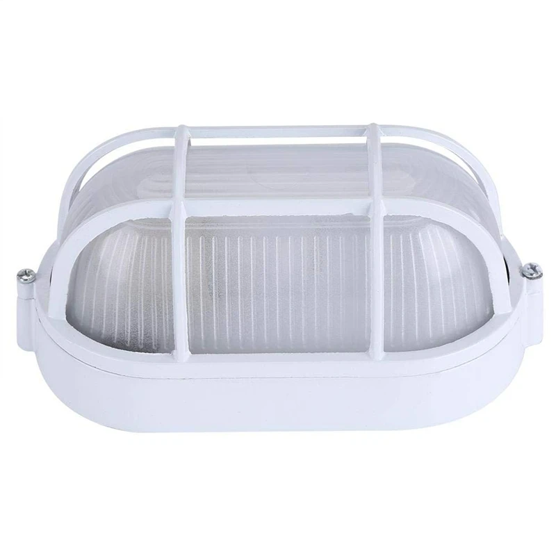 Hot High Bright In Ground Outdoor Oval Round Proof Sauna Steam Room Light Lampshade Guard For Stair Patio Garden Floor