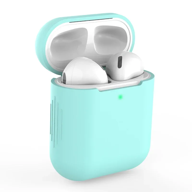 سماعات غطاء واقي لسماعات Airpods ، جلد نحيف ، مقاوم للتسرب ، صندوق شحن ، حافظة سيليكون لسماعات AirPod 1 ، Airpods 2