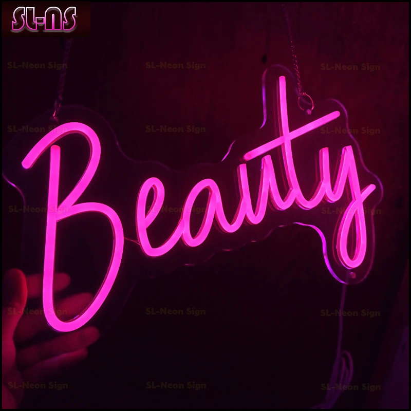 

Beauty Led Neon Sign Salon Lights Nails Lashes Brows Hair Room Decoration Wall Art Hanging Nigh Lights Led Sign Custom Neon lamp