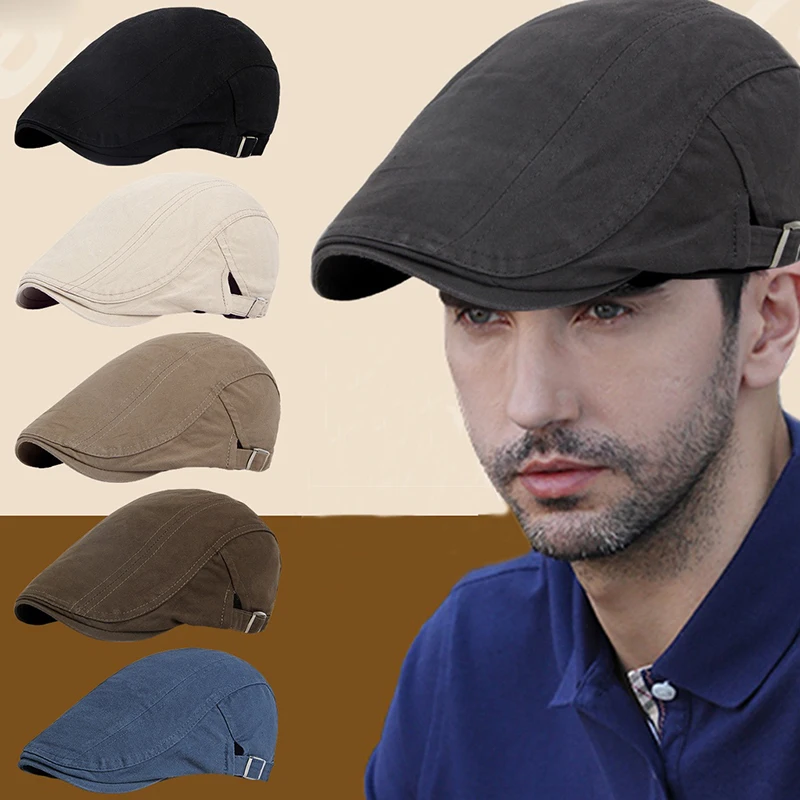 Classic Solid Color  Cap for Men Women Winter Cotton Flat Ivy Vintage Gatsbay Hat Irish Outdoor Cabbie Beret Painter Hat