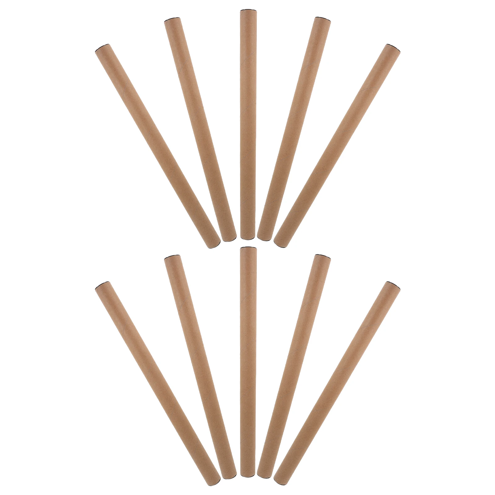 10Pcs Mailing Tubes Paper Poster Tube Brown Kraft Tube for Shipping Artwork Storage Cardboard Tubes for Packaging