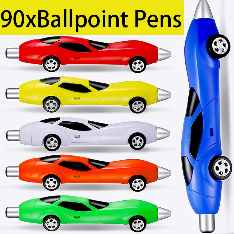 90Pcs Car Shape Writing Pen For School Supply Students