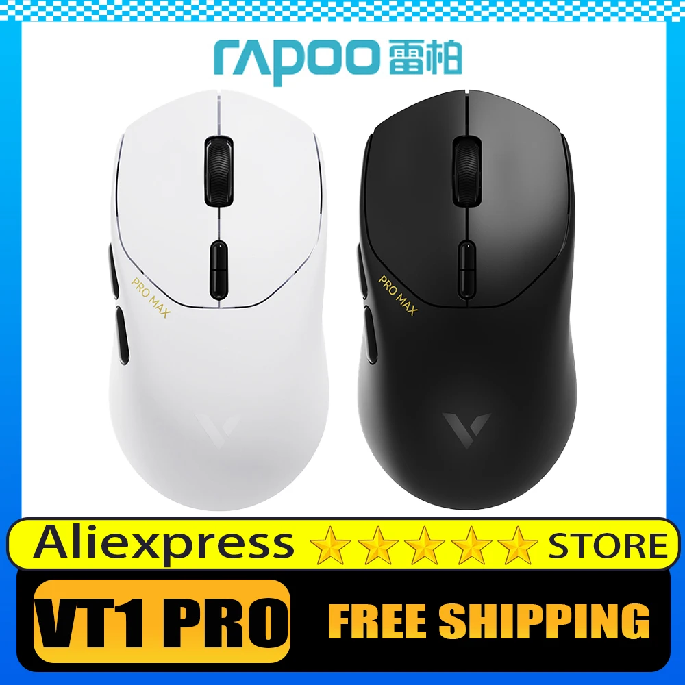 

Rapoo Vt1 Pro Max Wireless Mouse 8K PAW3950 Charging Base Long Battery Esports Gaming Mouse Lightweight PC Gamer Accessories