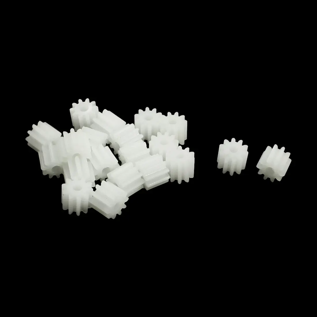 20Pcs 6mmx2mm 10 Teeth Plastic Gear Wheel Motor Transmission Gears Modulus 0.5 Toy Accessories for Toy Car Motor Gearbox Shaft