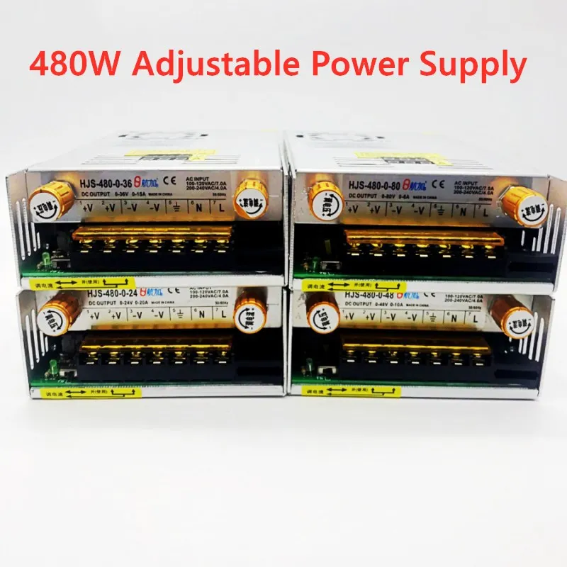 AC 220V zu DC 5V 12V 24V Einstellbares Schaltnetzteil 36V 48V 60V 80V 120V 160V 220V 480W Mit Digitalanzeige