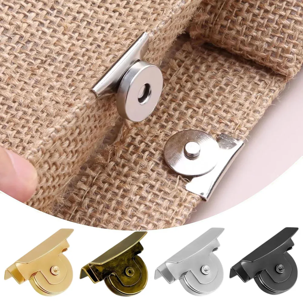 12 Pairs 14mm Magnetic Snaps, No-Sewing Magnetic Closures, Metal Seamless Magnet Buttons for Bags, Clothing, DIY Crafts, 4 Color
