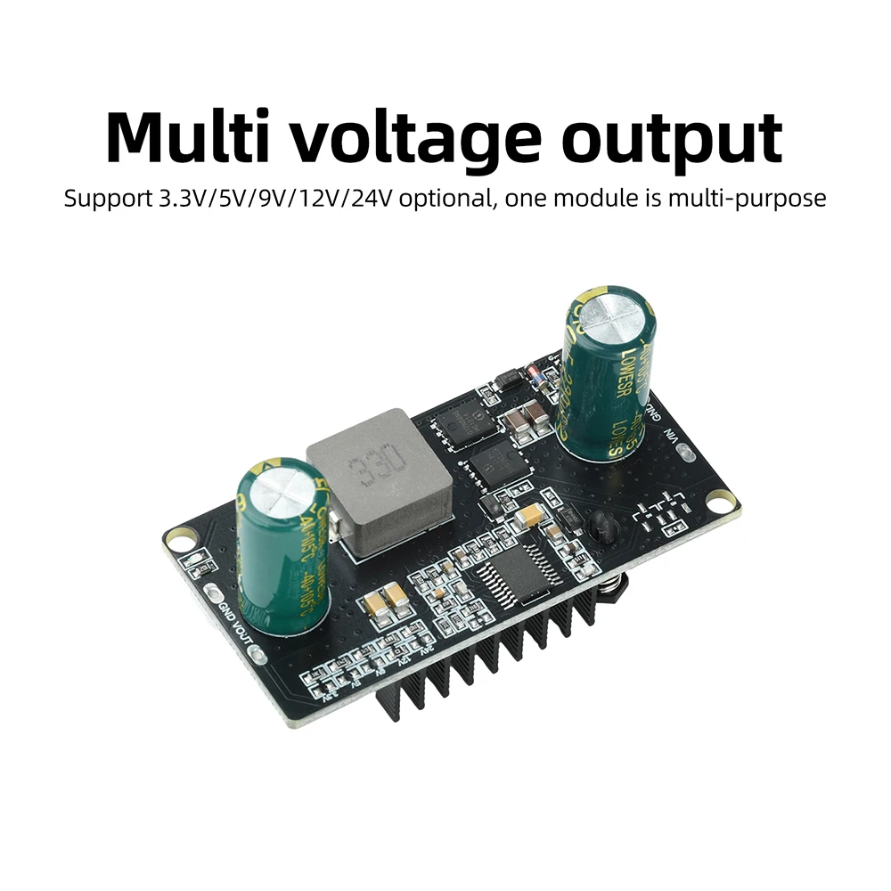 DC-DC 6A High Power Buck Module Wide Input Synchronous Rectification Efficient Step-Down Converter 5.5–60V To 3.3V/5V/9V/12V/24V