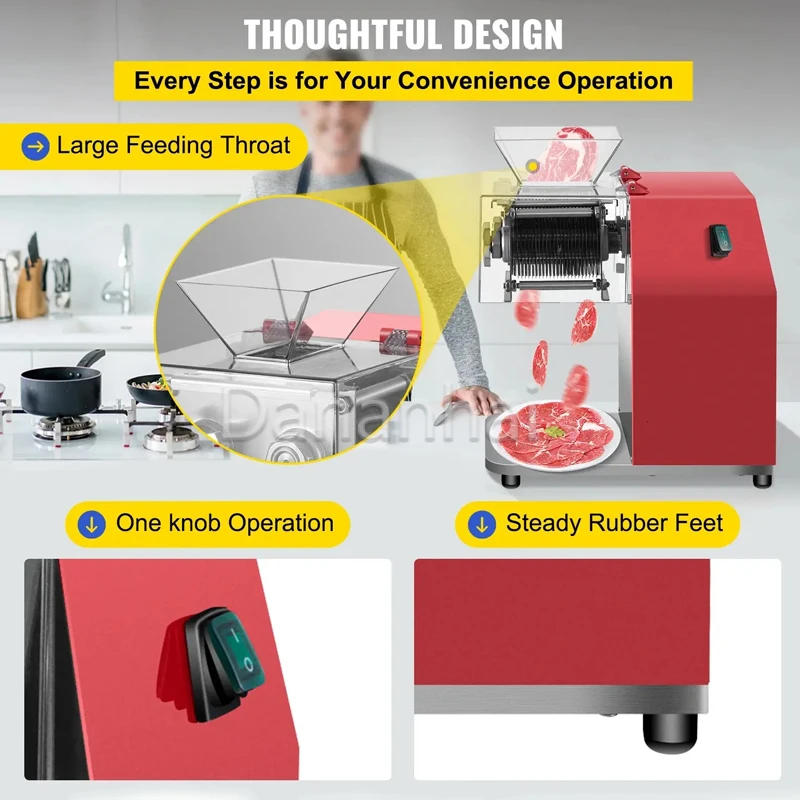 Electric Meat Cutter Multifunctional Shredder for Restaurant Chicken Breast Slicer Home Kitchen Appliance