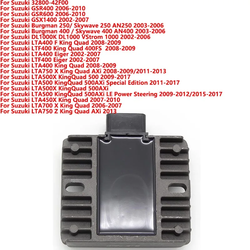 

Motorcycle Voltage Regulator Rectifier For Suzuki GSR400 GSR600 GSX1400 AN250 AN400 DL1000K LTA400 LTA750X LTA500X LTA450X
