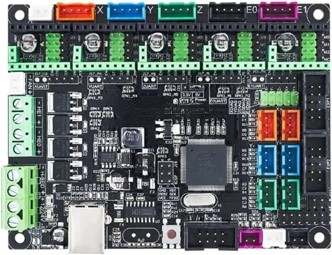 Compatible for Makerbase MKS Gen_L V2.1 3D Printer Parts Control Board Support TMC2209 2208 Uart Mode Gen L(Gen-L V2.1-TMC2208)
