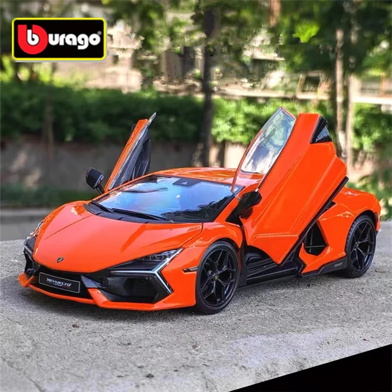 Bburago 1:24 Lamborghini Revuelto Alloy Sports Car Model Diecast Metal Racing Super Car Vehicles Model Simulation Childrens Gift