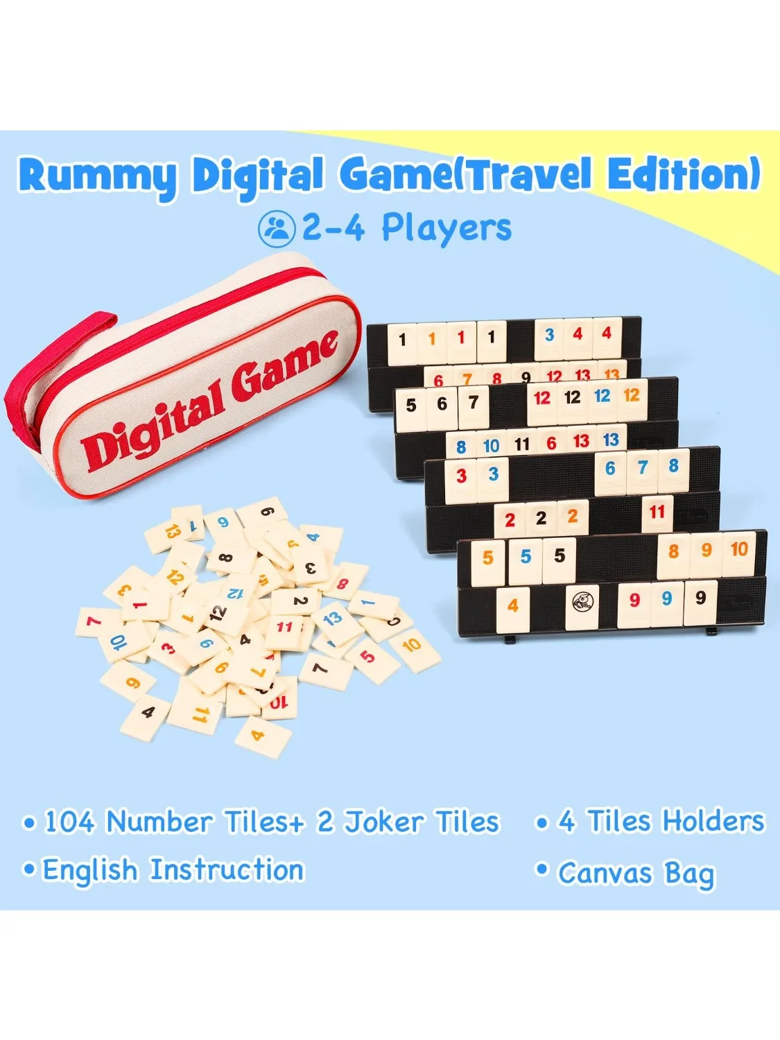 Mahjong israélien standard, cartes de Mahjong numériques, jeu de table classique Rummy, accessoires de jeux de société multijoueurs pour rassemblement de loisirs