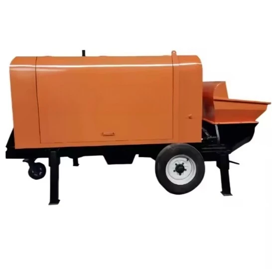 Mini Portable Trailer Type Concrete Mixer Mortar Spraying Pump for Floor Slab and Wall Pouring Construction Use