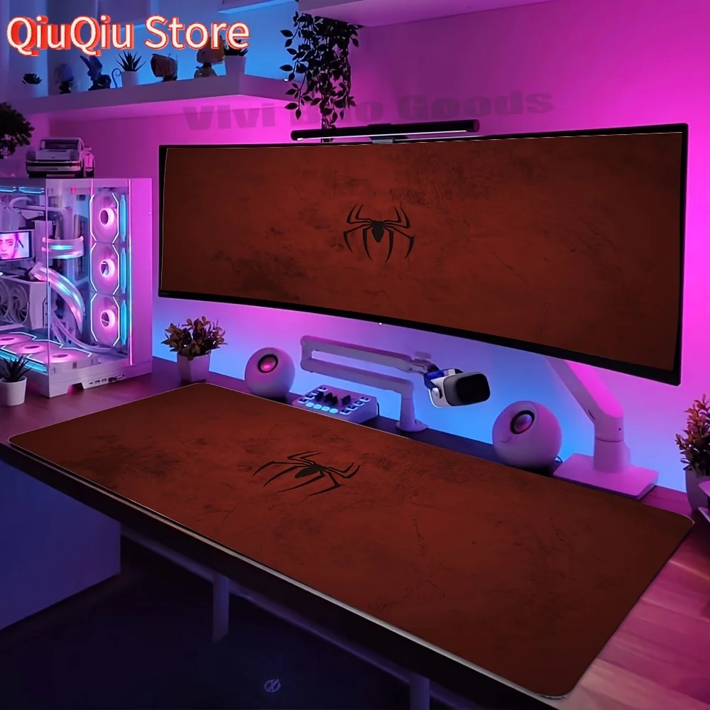 

1pc MARVEL Spiderman Gaming Desk Mat - Extra Large (XL/XXL) Non-Slip Mouse Pad with Spider-Web Design, Superhero Computer Mat fo