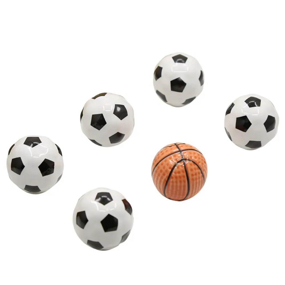 Picture 7: Cartoon Single Hole Basketball Door Handle Ceramic Round Football Door Knob Soccer Pull Handles Drawer Knobs Wardrobe