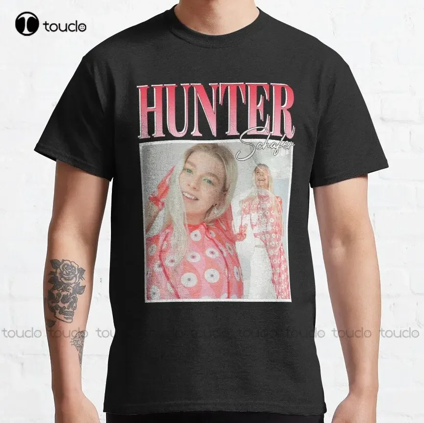 Hunter Schafer Classic T-Shirt Gym Shirts Custom Aldult Teen Unisex Digital Printing Tee Shirts Funny Art Streetwear Cartoon Tee