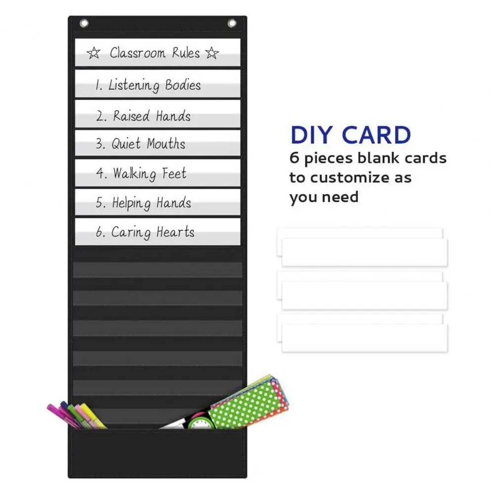 Educational Chart Schedule Pocket Chart Versatile Educational Pocket Chart for Schedules Classroom Office Home for Preschool