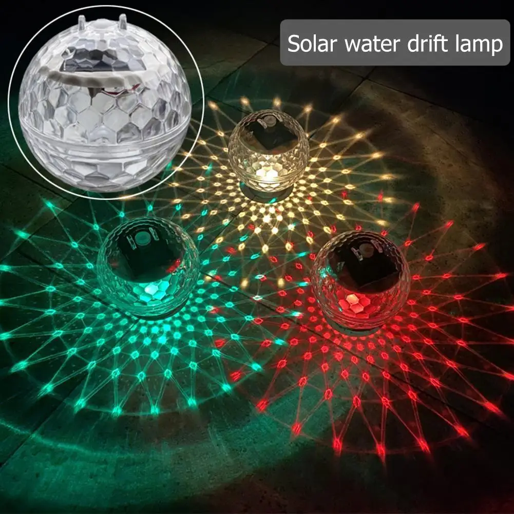 Solar Powered Water Float Light LED Pond Floating Light IP66 Waterproof Swimming Pool Lamp Fountain Garden Decoration