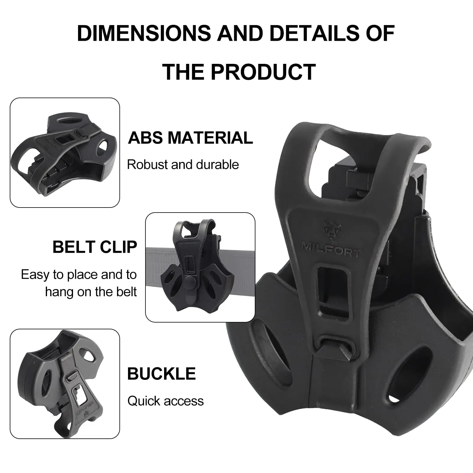 Custodia tattica universale per manette Fondina Airsoft Molle Marsupio per cintura Porta manette Custodia per cintura esterna Accessori per la caccia