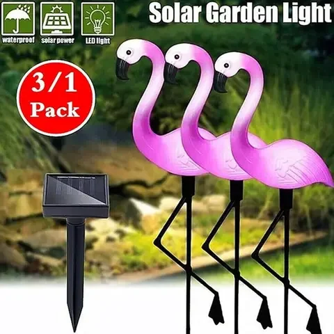 

Garden Stake Landscape Lamp Beautiful Pink Flamingo Solar Power Garden Light Outdoor Light waterproof Luz de jardín