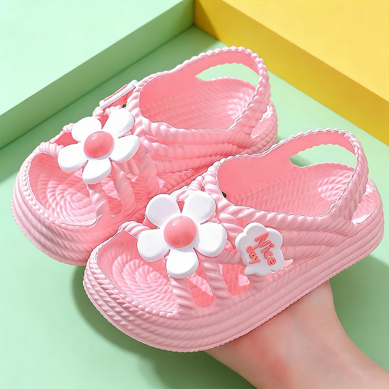 Neue Kinder-Hausschuhe Sommer Mädchen Badezimmer Zuhause Rutschfeste Strandschuhe Weichsohlige Baby-Sandalen – Detail 9
