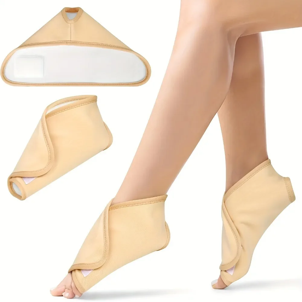 2Pcs Castor Oil Wrap-Up Leg Wraps Upgraded Version Adjustable Elasticity Washable Reusability Flannel Leakproof Foot Protectors