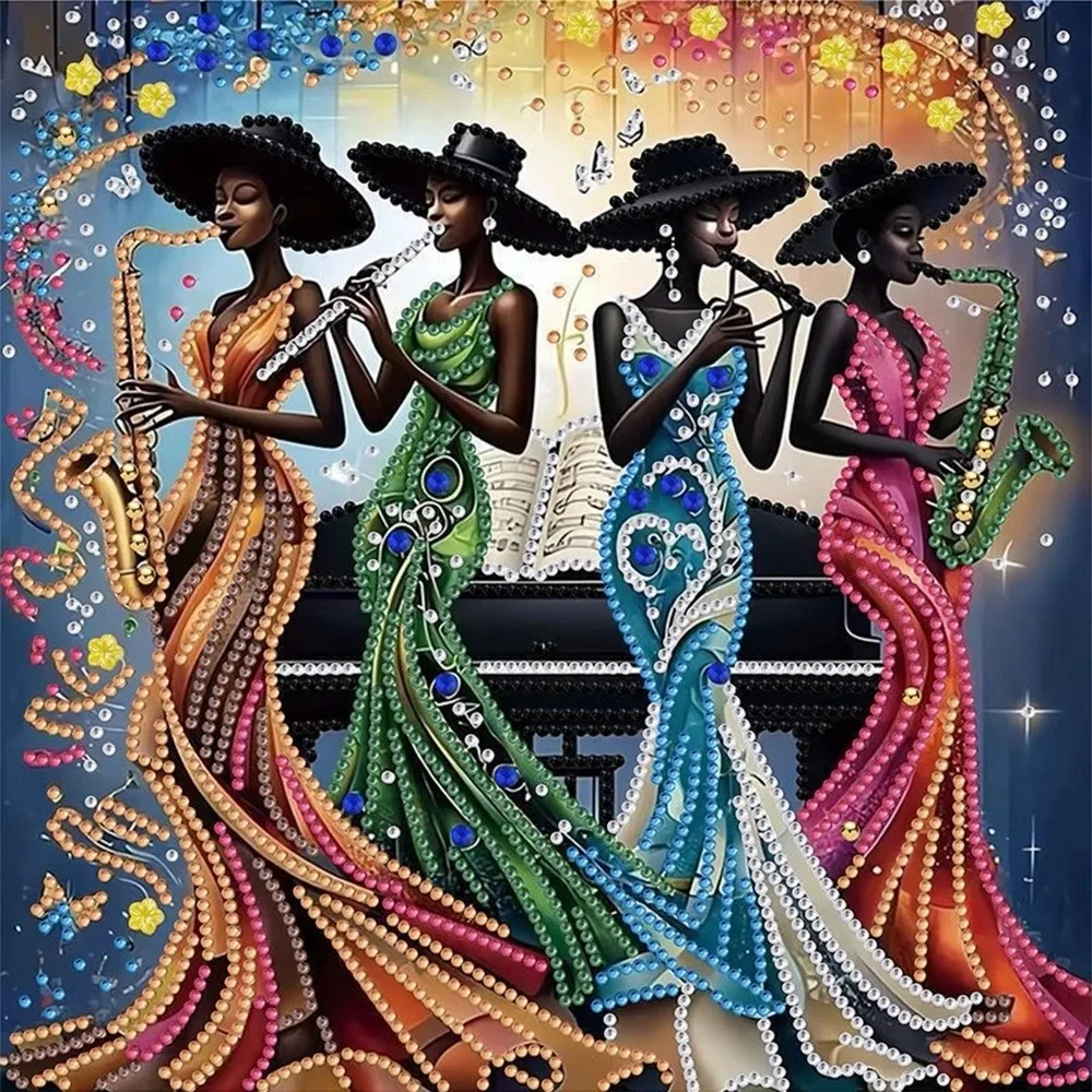 5D DIY Diamond Art Kit Special Shaped Partial Drill Diamond Painting Kits 11.81 X11.81inch Crystal Diamond Art