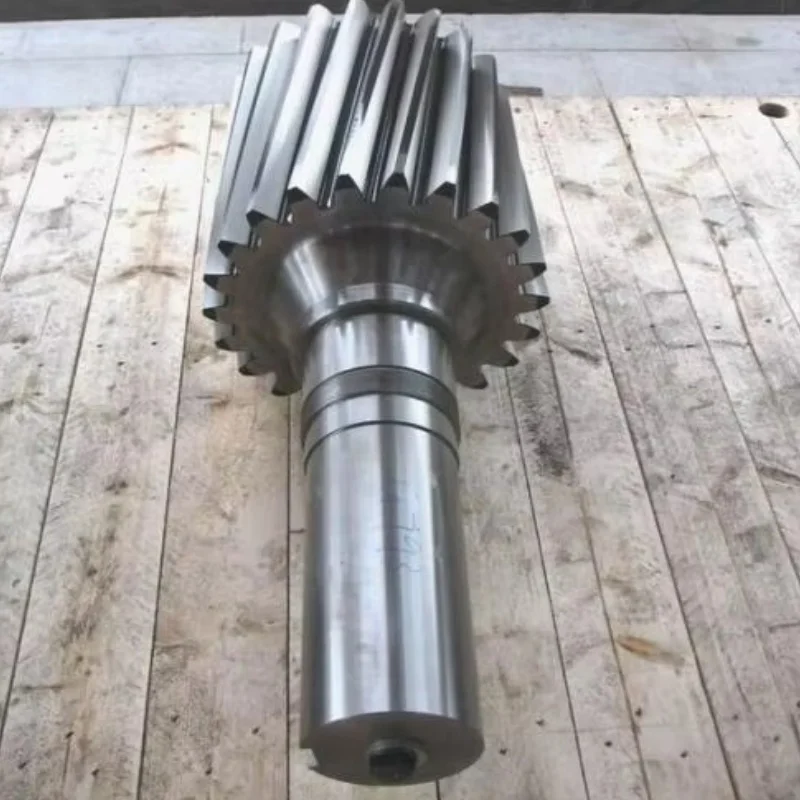Custom CNC Machining Gear Shaft OEM Forged Helical Spur Gear Shaft for Machinery Transmission Parts