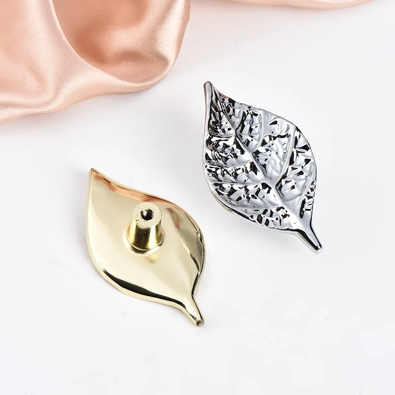 Creative Leaf Handle Zinc Alloy Vintage Furniture Cabinet Door Leaf Shape Hardware Handle