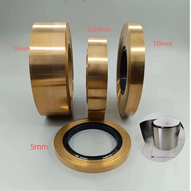 Custom Eco Friendly Purple Copper Adhesive Backed Copper Foil Tape 3MM Width 0.025MM and 0.05MM Thickness