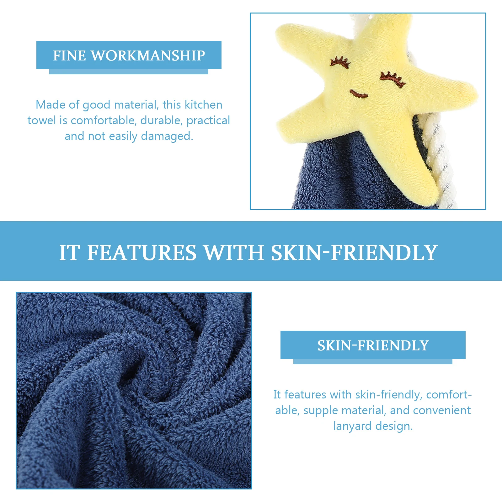 

4Pcs Coral Fleece Hand Towels Comfortable Absorbent Kitchen Towels for Home Dish Drying Cleaning Reusable