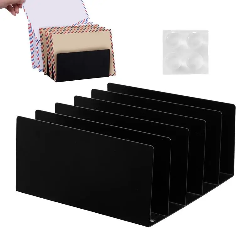 

Paper Organizer For Desk File Organizer Stand With Five Compartment Versatile Tiered Organization For Home Study Room Classroom