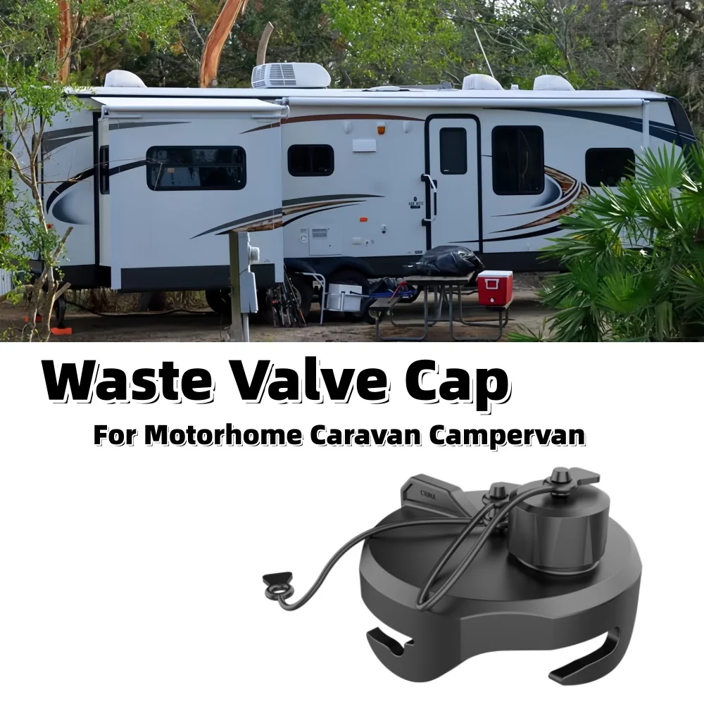 

RV Waste Valve Cap With Hose Connect 3/4" Ght Replacement For Camco RV Sewer Storage Cap Water Tank Sewer Hose