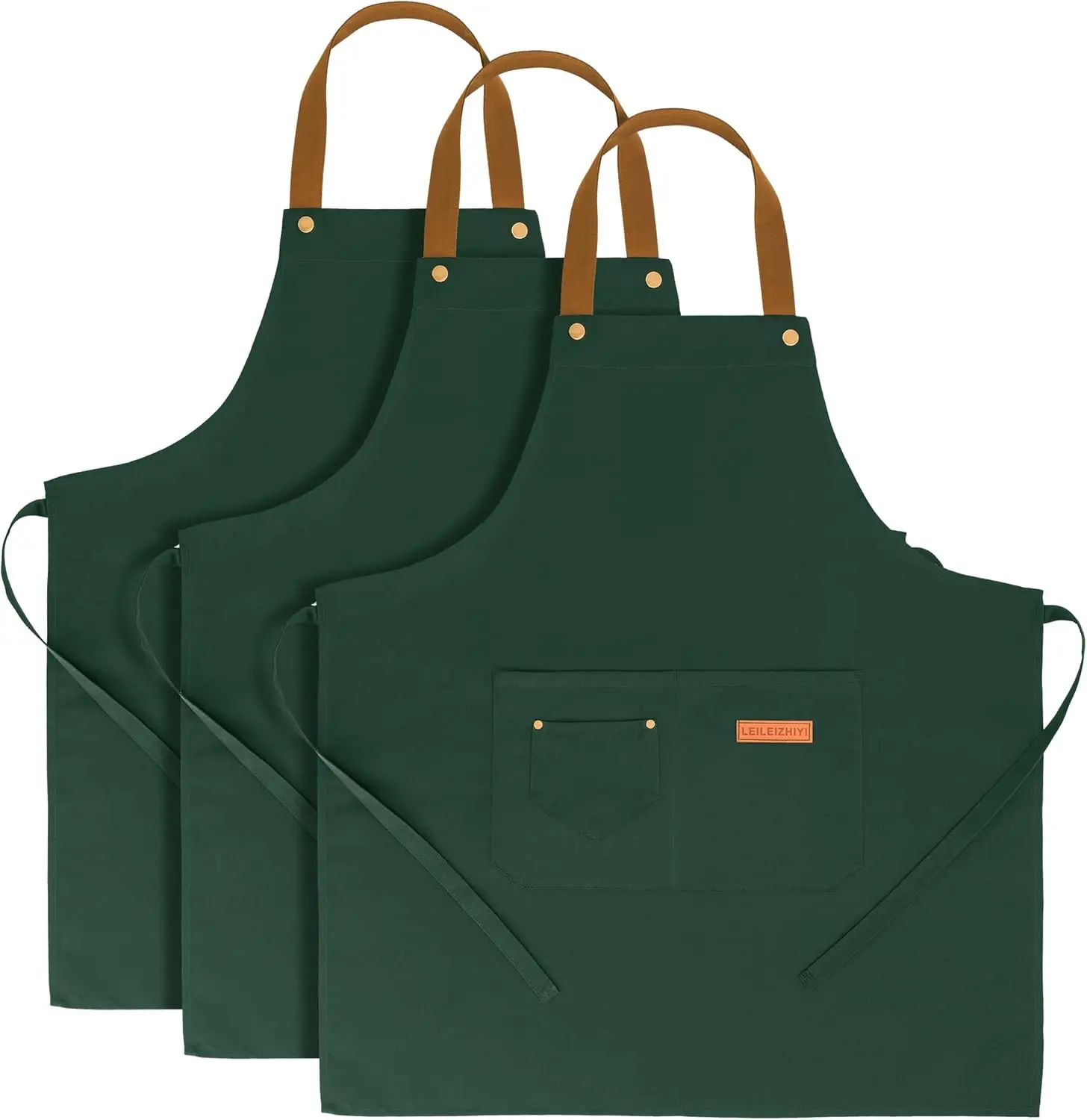 

3 Pack Waterproof Adjustable Chef Apron with Pockets for Cooking Baking Restaurant