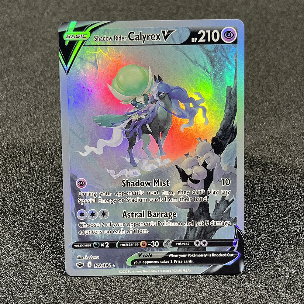 Pokémon Cards Sword&Shield Chilling Reign Galarian Moltres Zeraora Shadow Rider Calyrex Foil Cards Game Collection PTCG PROXY