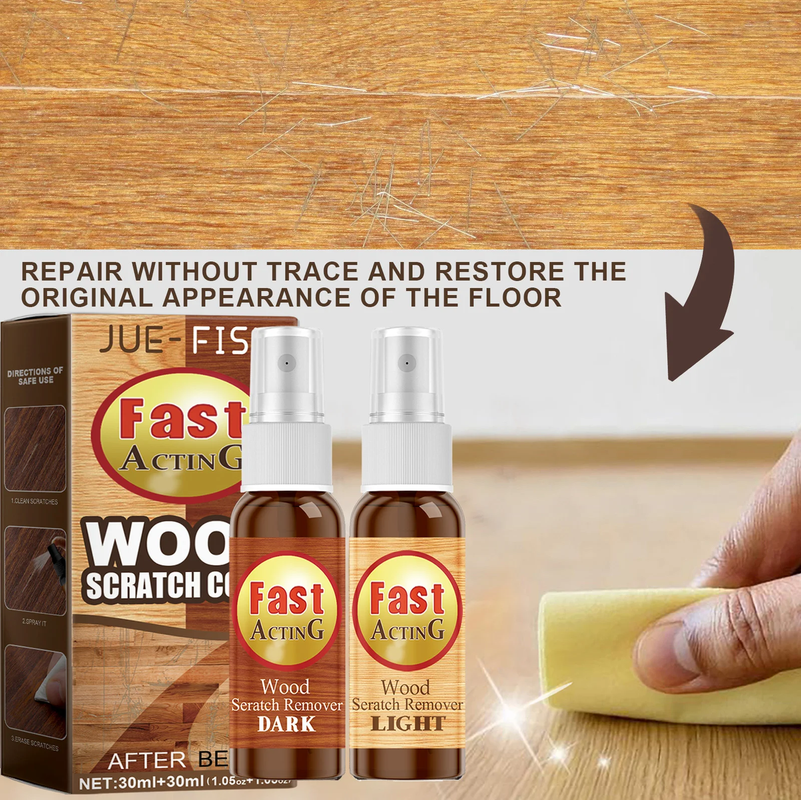 Wood Floor Scratch Repair Agent Scratch Color Repair Spray Furniture Floor Renovation Paint Repair