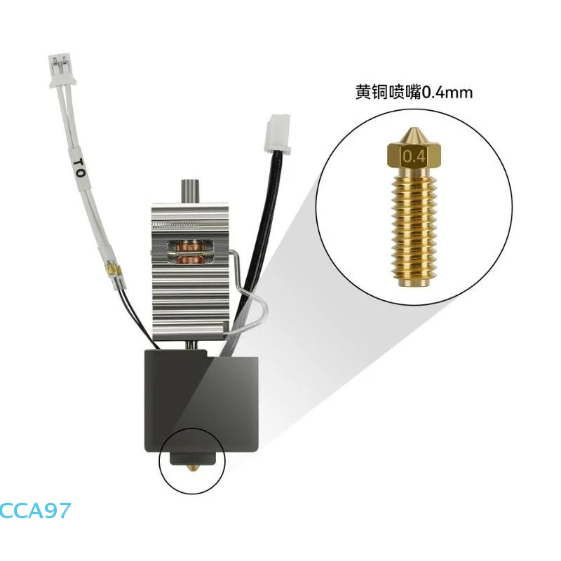 【A】Per ugelli per stampante 3D Anycubic Kobra 3 in ottone e acciaio temprato 0,4 mm 0,8 mm 1 mm