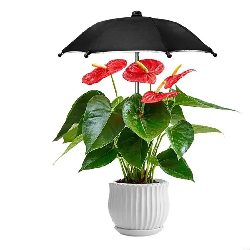 Decorative Garden Flower Plant Umbrellas Sun Rain Cover Stake Iron Frame Outdoor Weather Protecting 