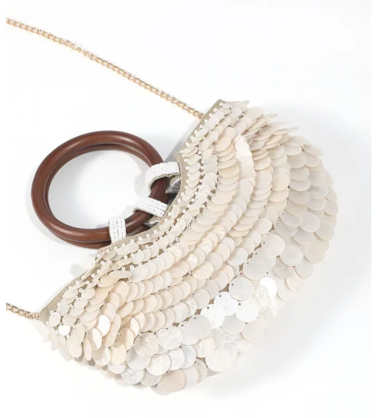 Elegant Handmade Natural Shell Handbag for Women - Sophisticated Small Unique Bag for Spring And Summer Collection