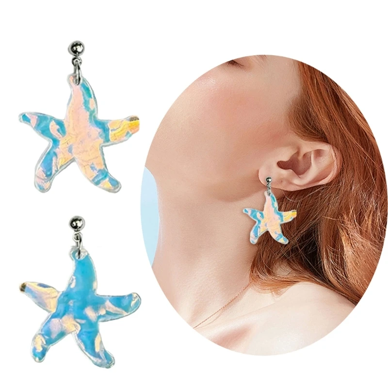 Orecchini Goccia E1PE Orecchi Orecchio Acrilico Orecchini Tema Ocean Orecchini Sospensione Acrilica Acidetta Per